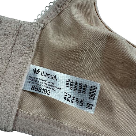 Wacoal‎ Bra Basic Beauty Underwire T-Shirt Sand Nude Full Coverage Women's 38DDD - Picture 3 of 7